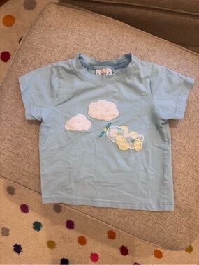 Busy Bees Smocks Blue Kids' Airplane Applique Tee 3T